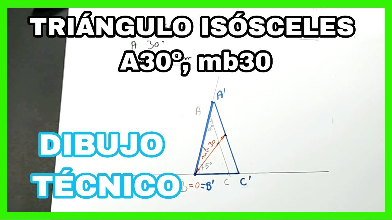 TRIÁNGULOS - triángulo🔼 isósceles A30°, mb 30mm (resuelto por homotecia
