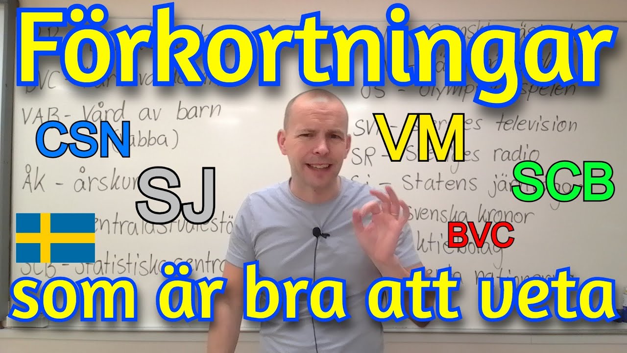 Vanliga förkortningar i samhället (bra att veta) SFI