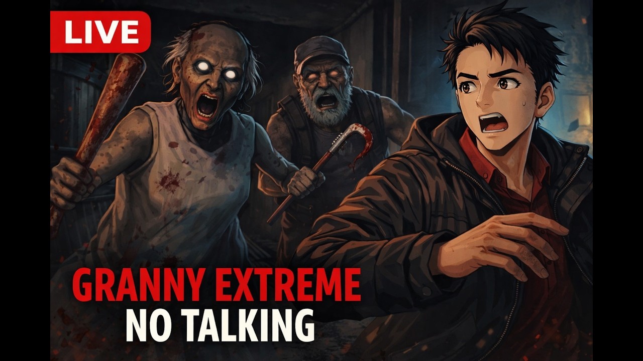 Granny Hard Mode LIVE – No Commentary Challenge#granny