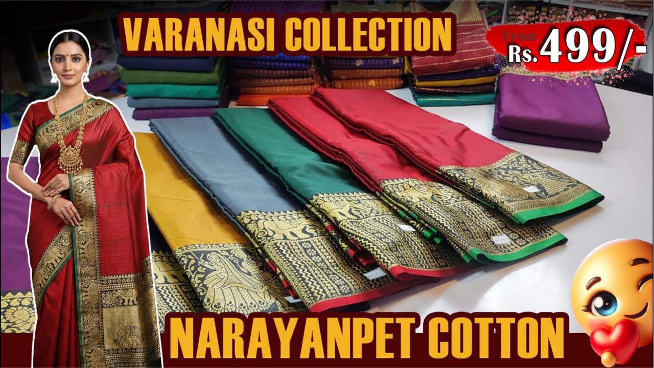 நம்ம Narayanpet Cotton வந்தாச்சு மக்களே…!!🥰 Sri Sakthi Pugazh Tex #Elampillai #saree