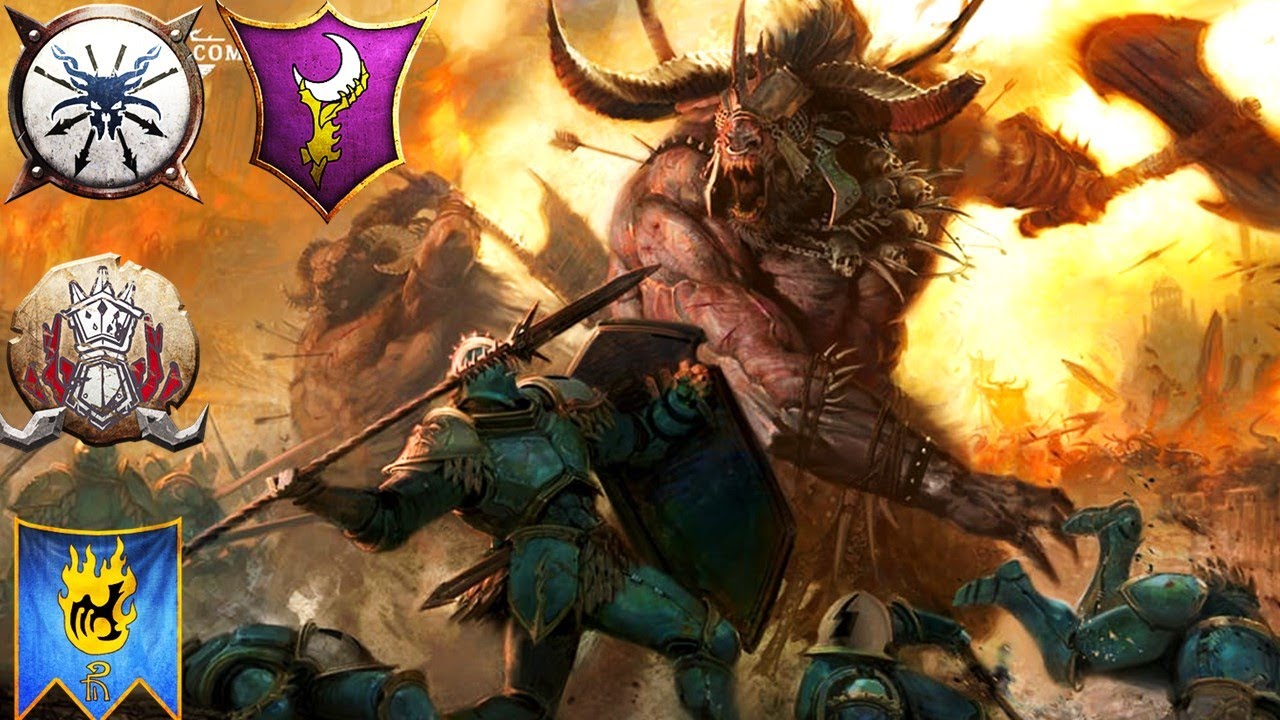 THE TRIALS OF TZEENTCH - Monster Mash Madness Free for All Battle - Total War Warhammer 3