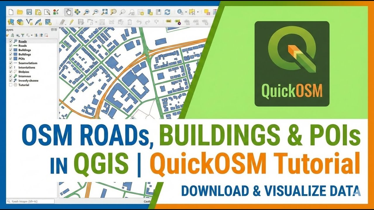 Download OSM Roads, Buildings & POIs in QGIS | QuickOSM Tutorial