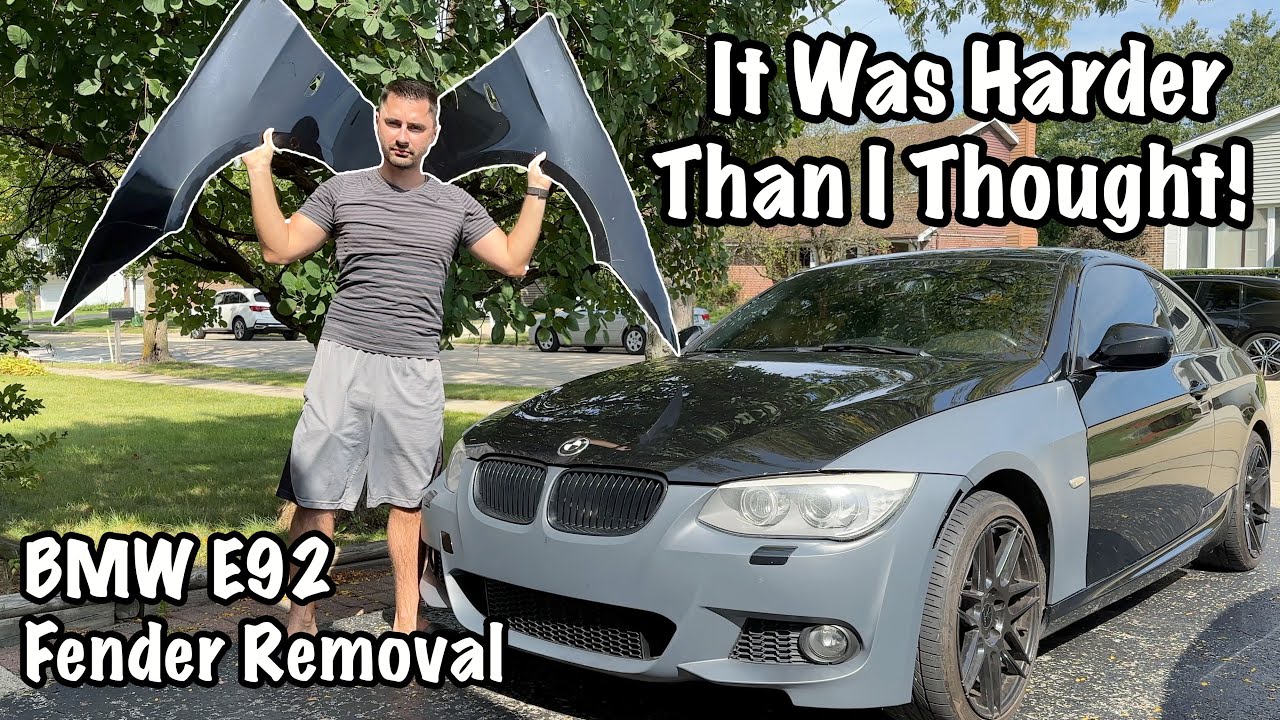 Снятие крыла BMW E92 своими руками