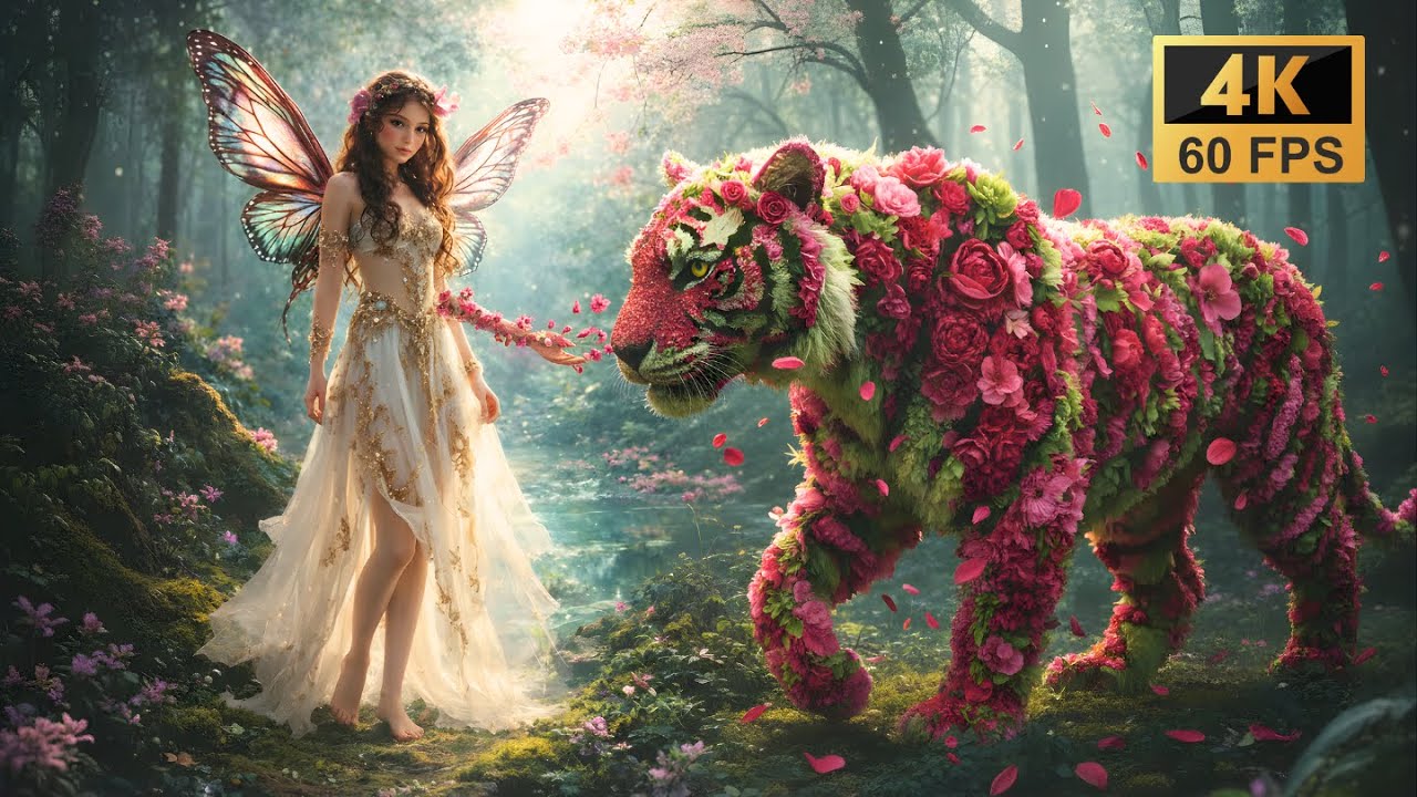 Moonlit Forest Fairy Serenity | AI Music Video with 4K Visuals | Fantasy Highland