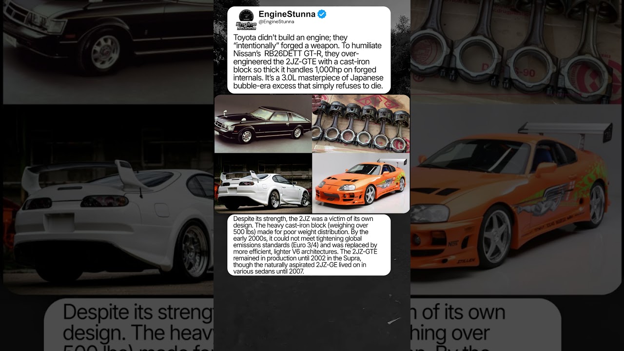 Toyota Built the 2JZ to Humiliate Nissan (Then It Backfired)