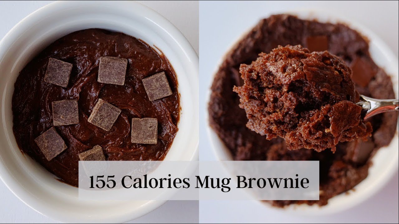 1 Minute Mug Brownie in Microwave - 155 Calories  ~ ONLY 5 Ingredients! No Eggs, No Butter, No Flour
