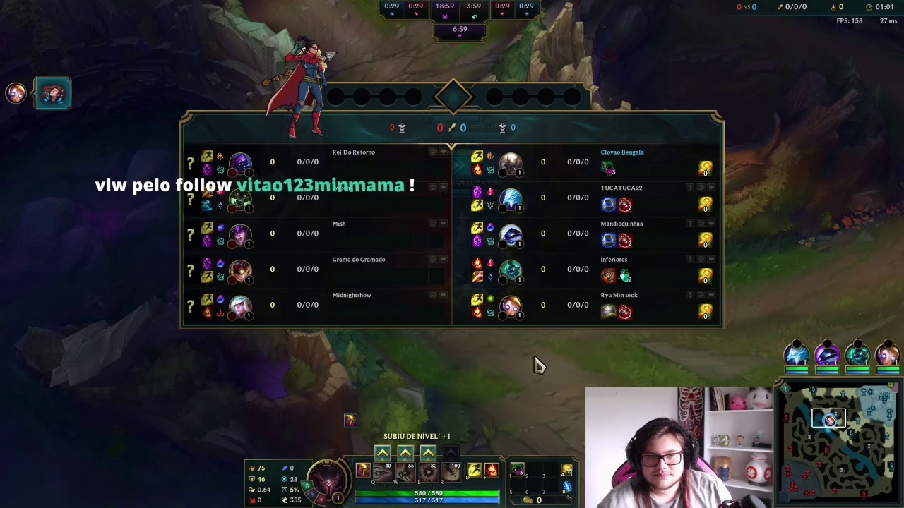 LVL 1 NO SUPER SERVER BRASILEIRO DE LEAGUE OF LEGENDS - CLOVAO BENGALA DUO MANDIOCA