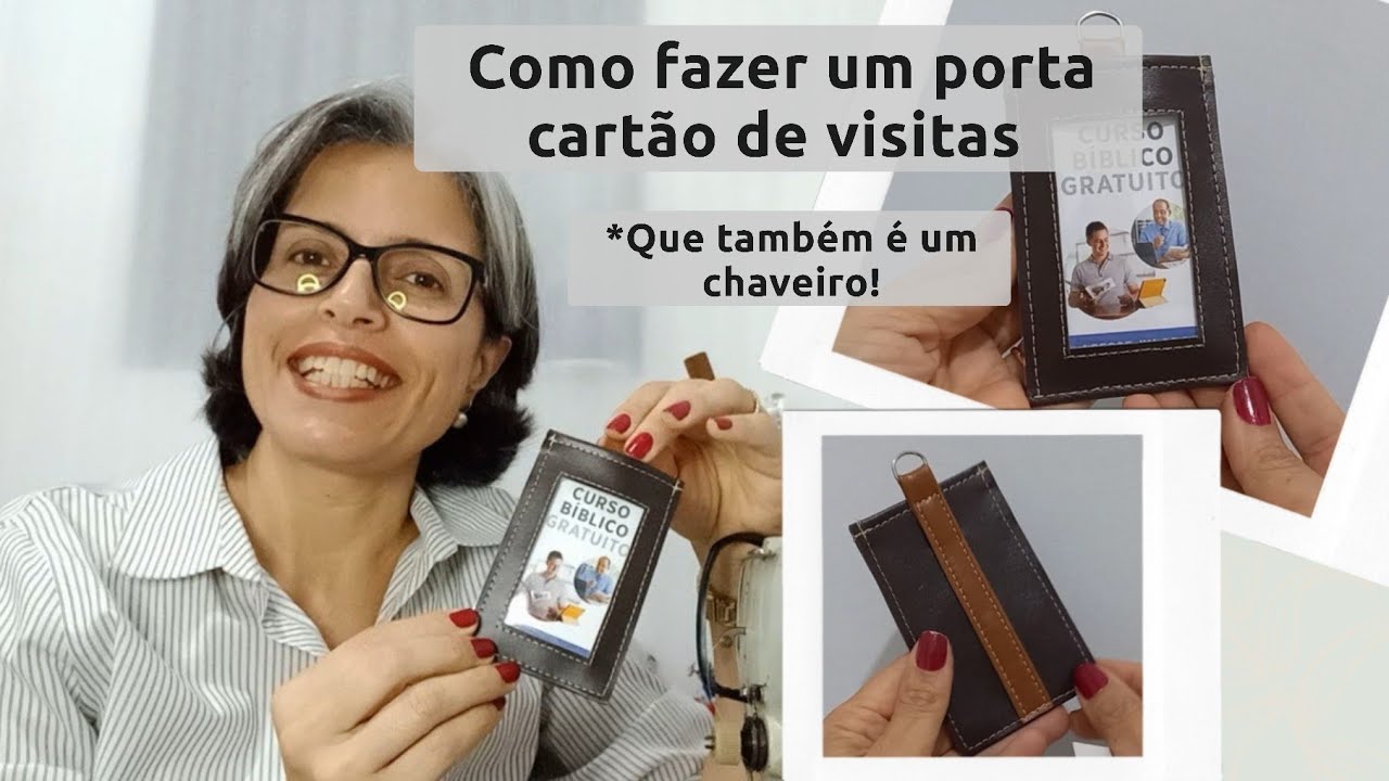 Como fazer um porta cartão de visitas. Aula com explicação de como fazer seu molde!