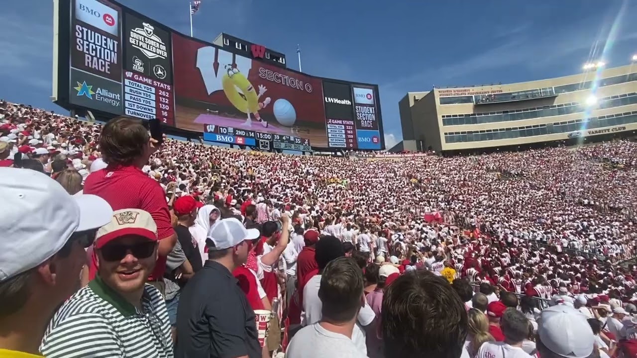 Jump Around at Alabama vs Wisconsin in Camp Randall Stadium