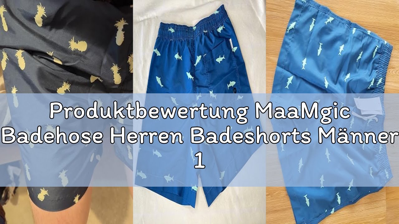 Produktbewertung MaaMgic Badehose Herren Badeshorts Männer 18cm Innenlänge Badehosen Für Herren Schn