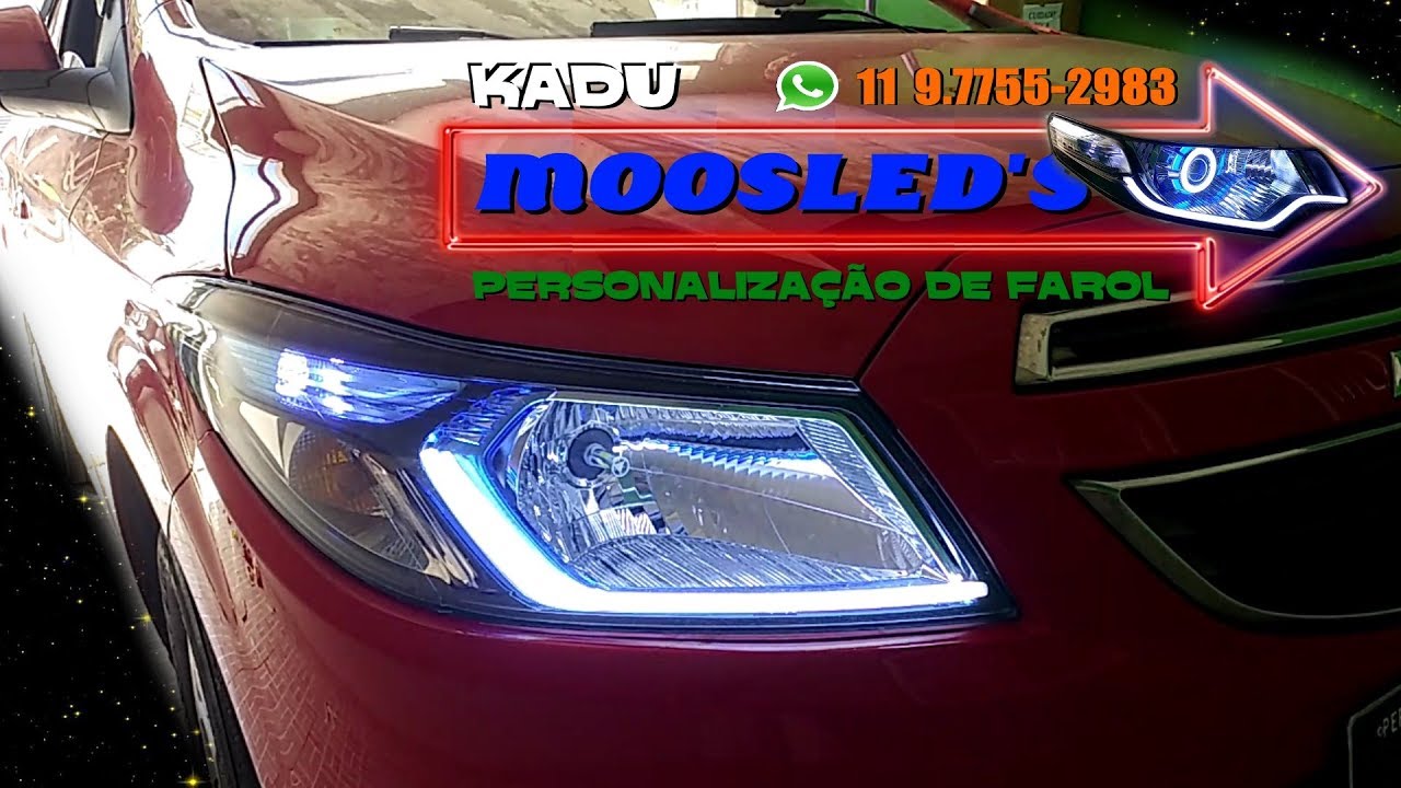 FAROL ONIX LT LTZ COM BARRA LED DRL MÁSCARA NEGRA ACRÍLICO AZUL 2013 2014 2015 2016