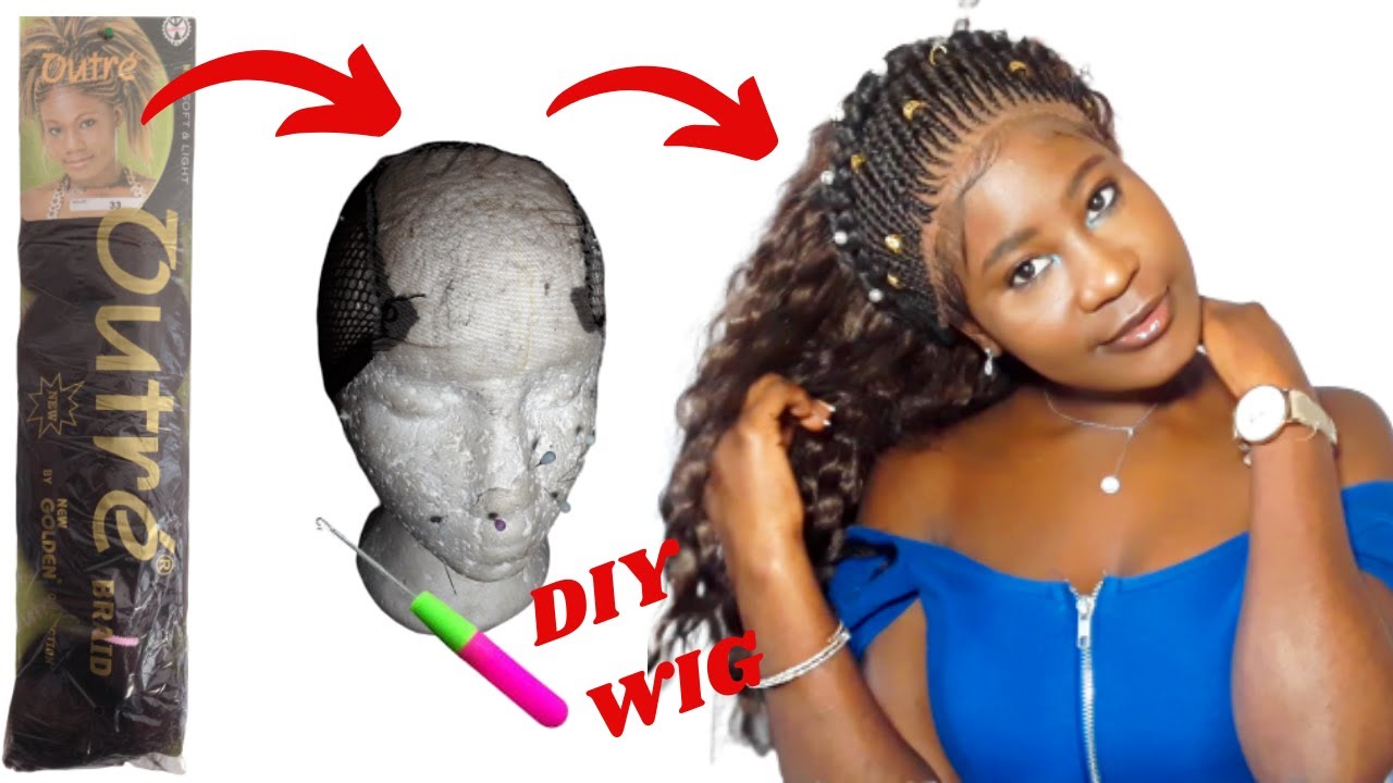 TUTO COMMENT FAIRE UNE PERRUQUE TRESSE A MOINS DE 5€ (facile)// Chelsea_ksu