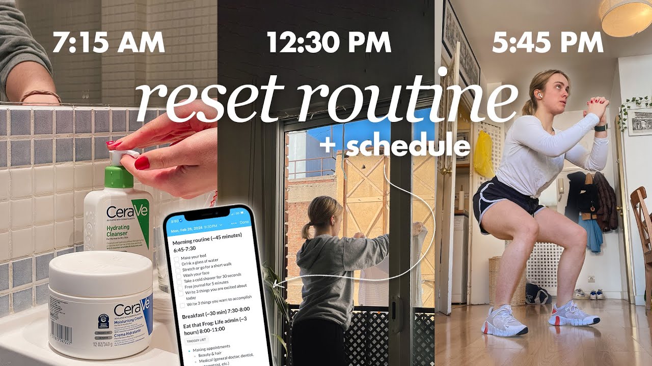 Ultimate reset routine (with schedule) 💆&zwj;♀️ cleaning, life admin, getting our lives together!!