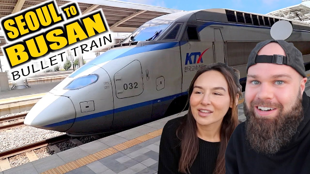 SEOUL to BUSAN Bullet Train (Travel Vlog to HAEUNDAE BEACH) South Korea! 🇰🇷
