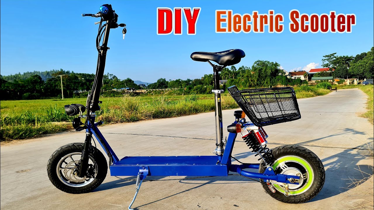 Build A Electric Bike Scooter 350w 40km/h - DIY Electric Bike Foldable