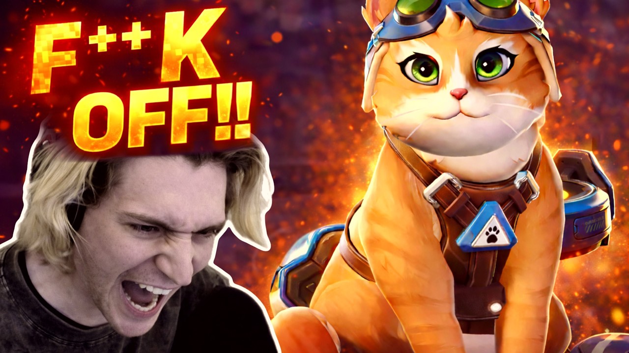xQc Gets BULLIED by Jetpack Cat in Overwatch!