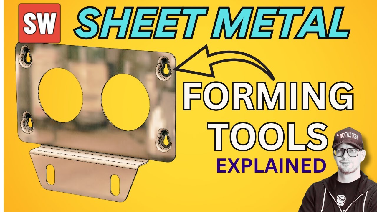 SolidWorks Sheet Metal Forming Tools - How to make an emboss with keyhole