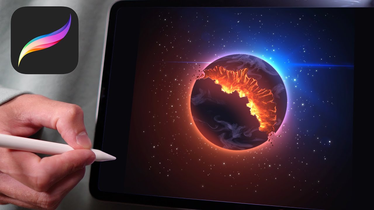 PROCREATE TUTORIAL Split Planet 248