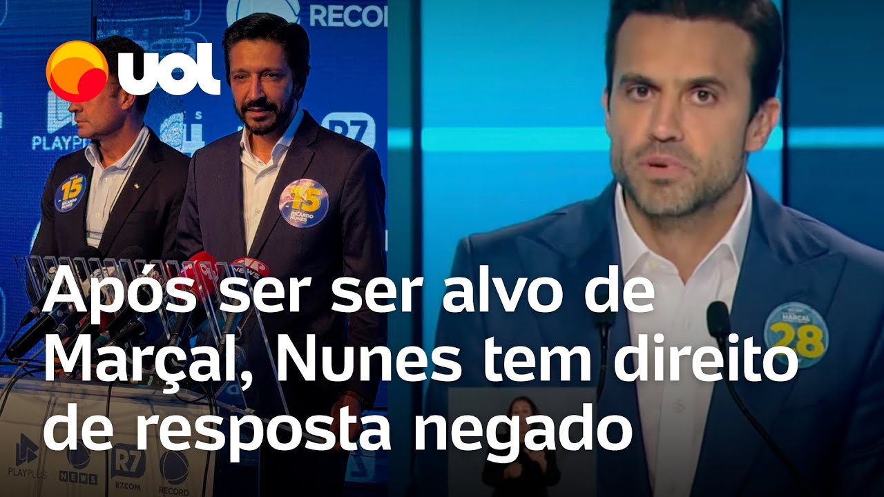 Debate Record: Pablo Marçal ataca Nunes, e prefeito tem direito de resposta negado