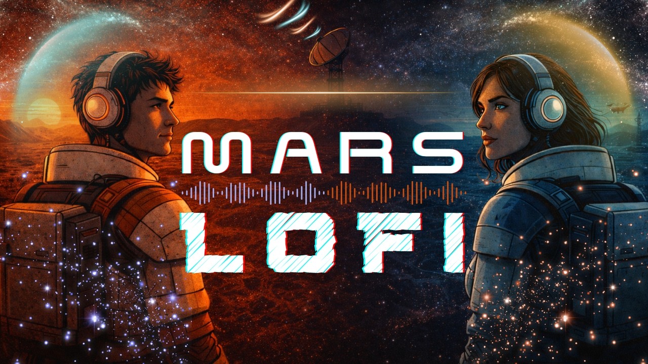 LoFi Beats From Mars 🚀 | Study, Relax & Drift Through Space | Red Static Radio 📻