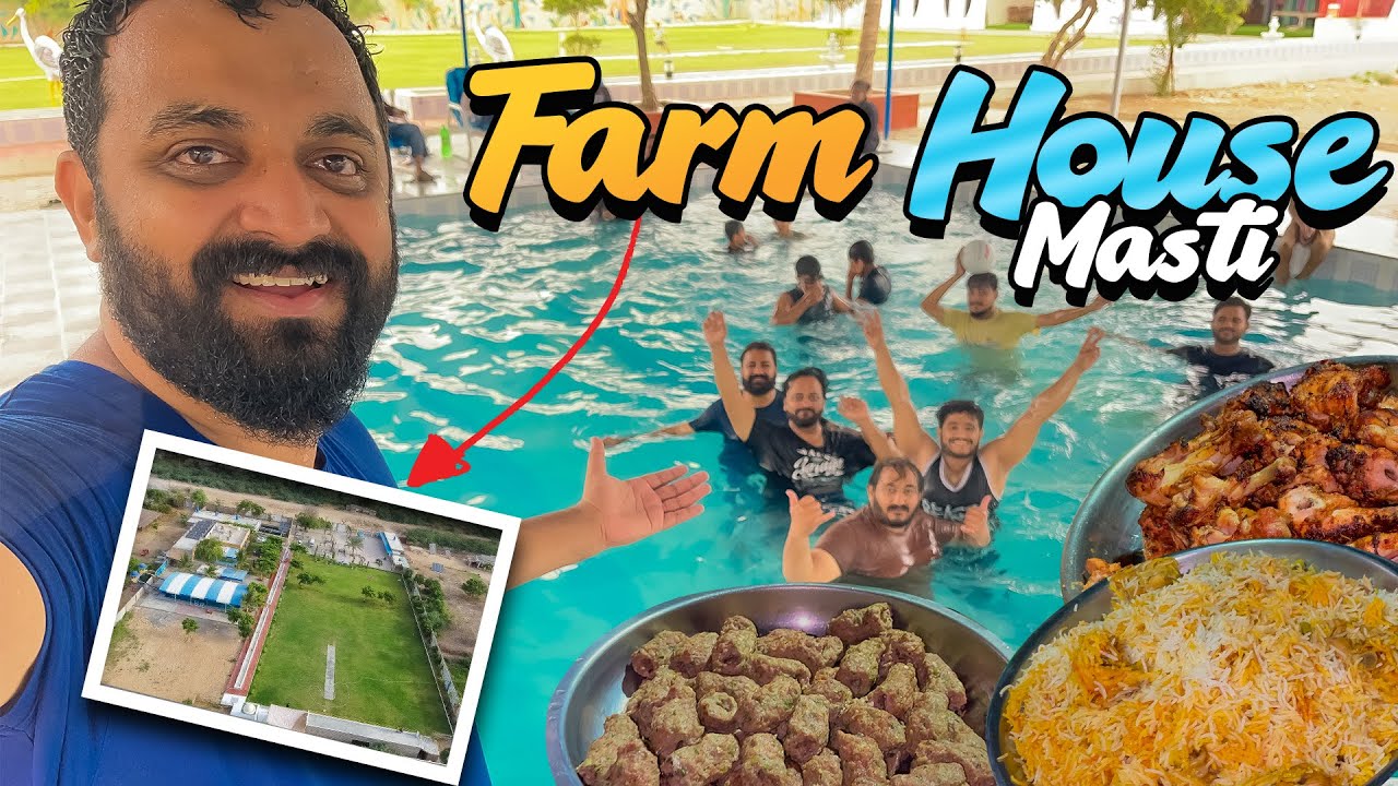 The Luxurious Farm House in Karachi | Huge Cricket Ground | Swimming Pool Masti | Vlog