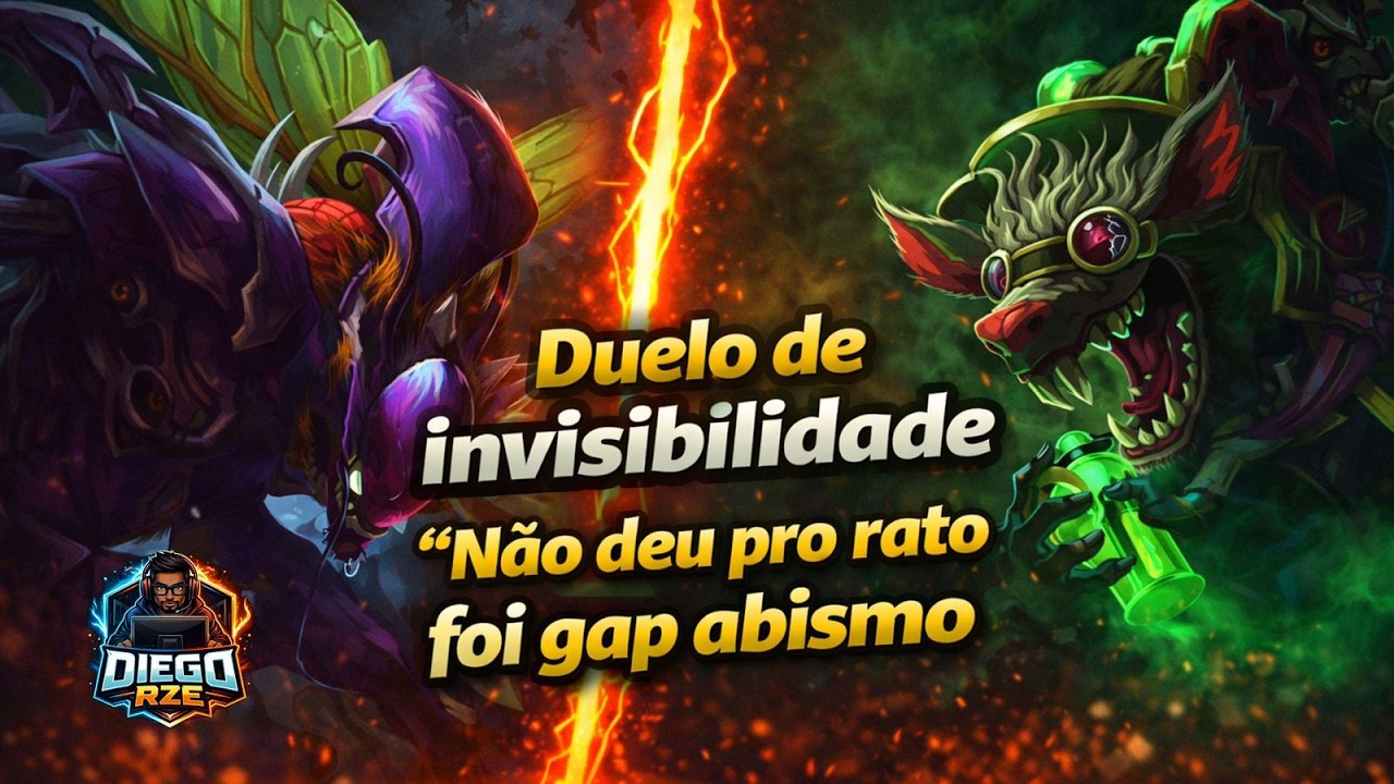 🔥 KHA’ZIX  🪲💥 vs TWITCH – O CAÇADOR DAS SOMBRAS HUMILHOU NA JUNGLE! 🐀🔥GAP ABISMO!