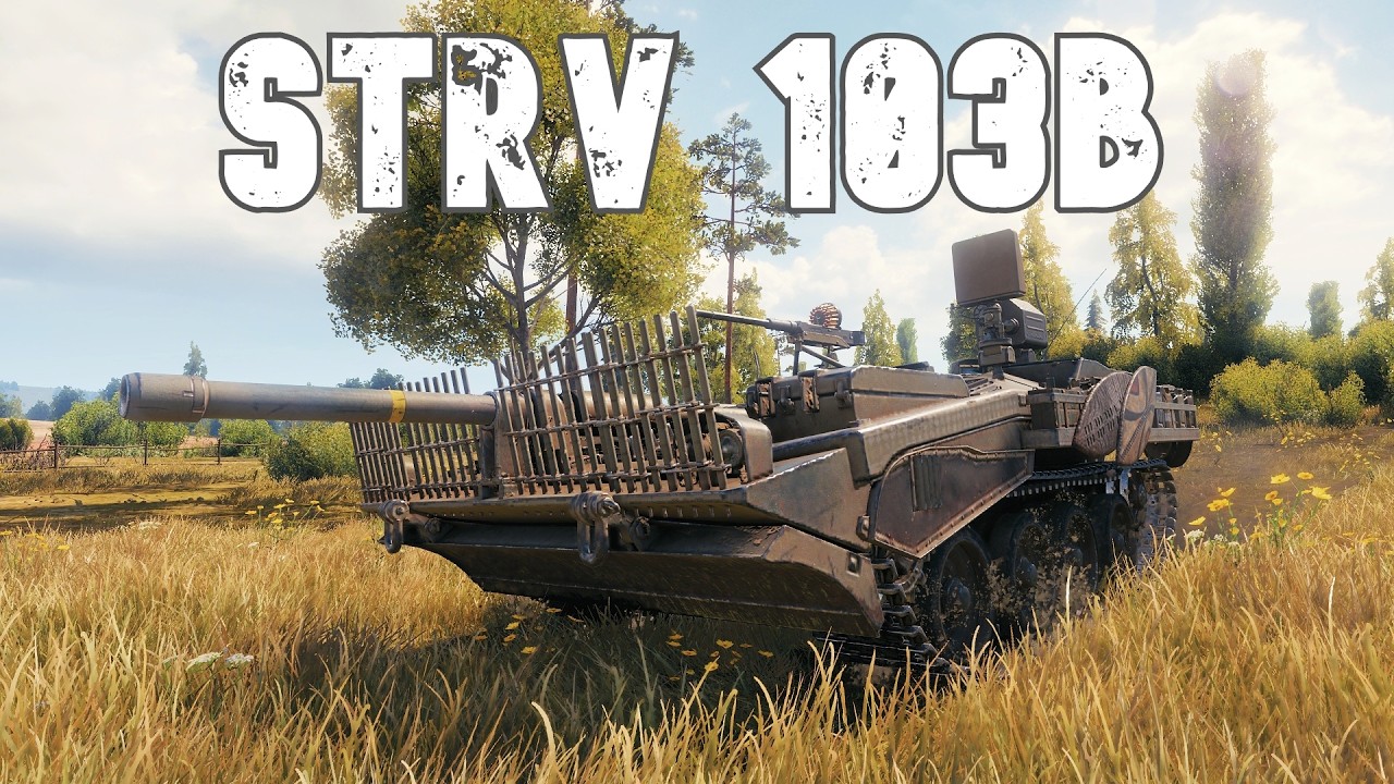 Strv 103B : Bush Sniping - World of Tanks.