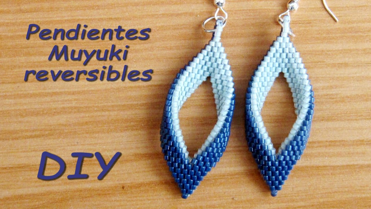 DIY -Pendientes Miyuki reversibles -Como hacer pendientes miyuki - Manualidades y entretenimientos
