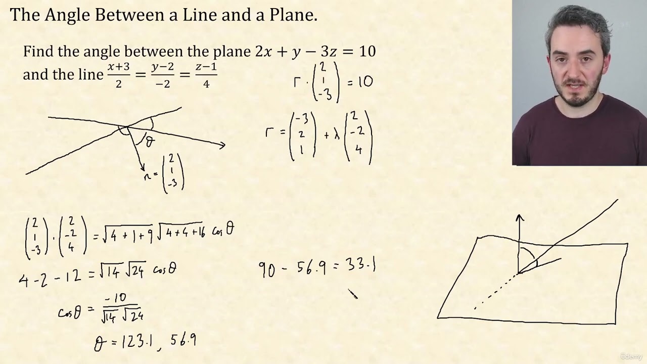 11 - The Angle Between a Line and a Plane - Part 1 | CIE A Level Further Pure Mathematics 1 9231