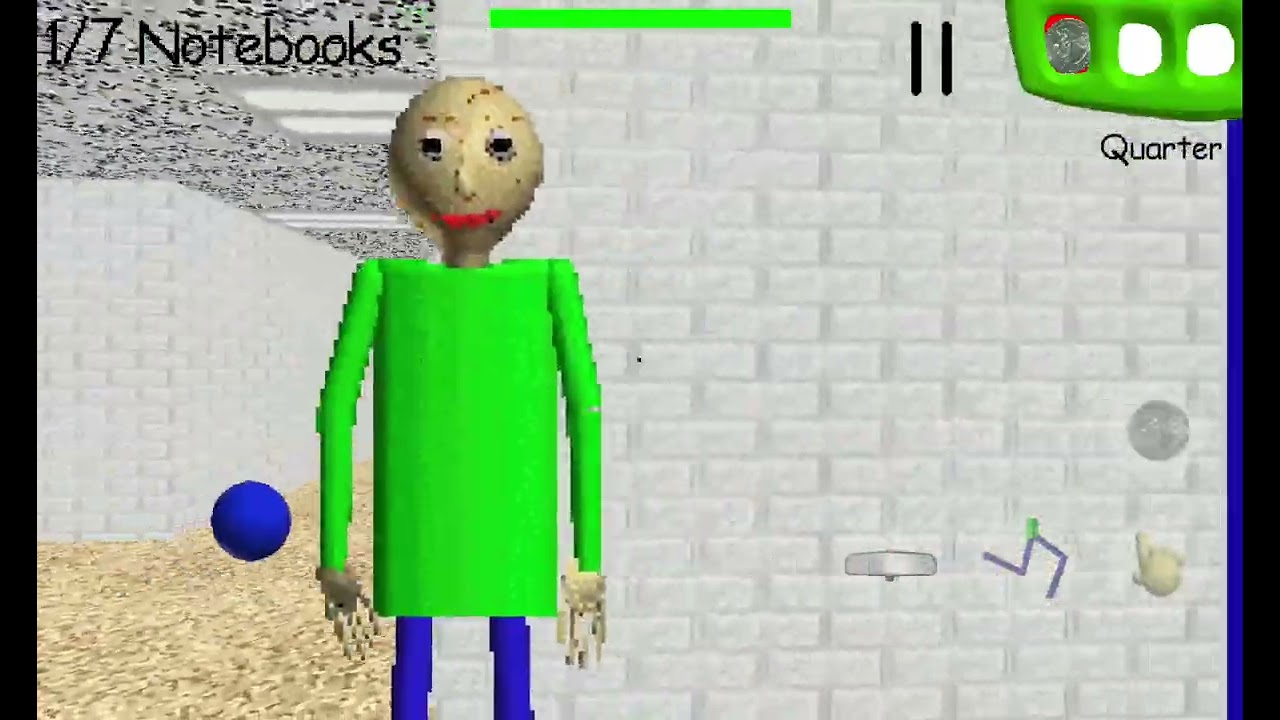 playing the baldi ,,s basics  part  2 gameplay 