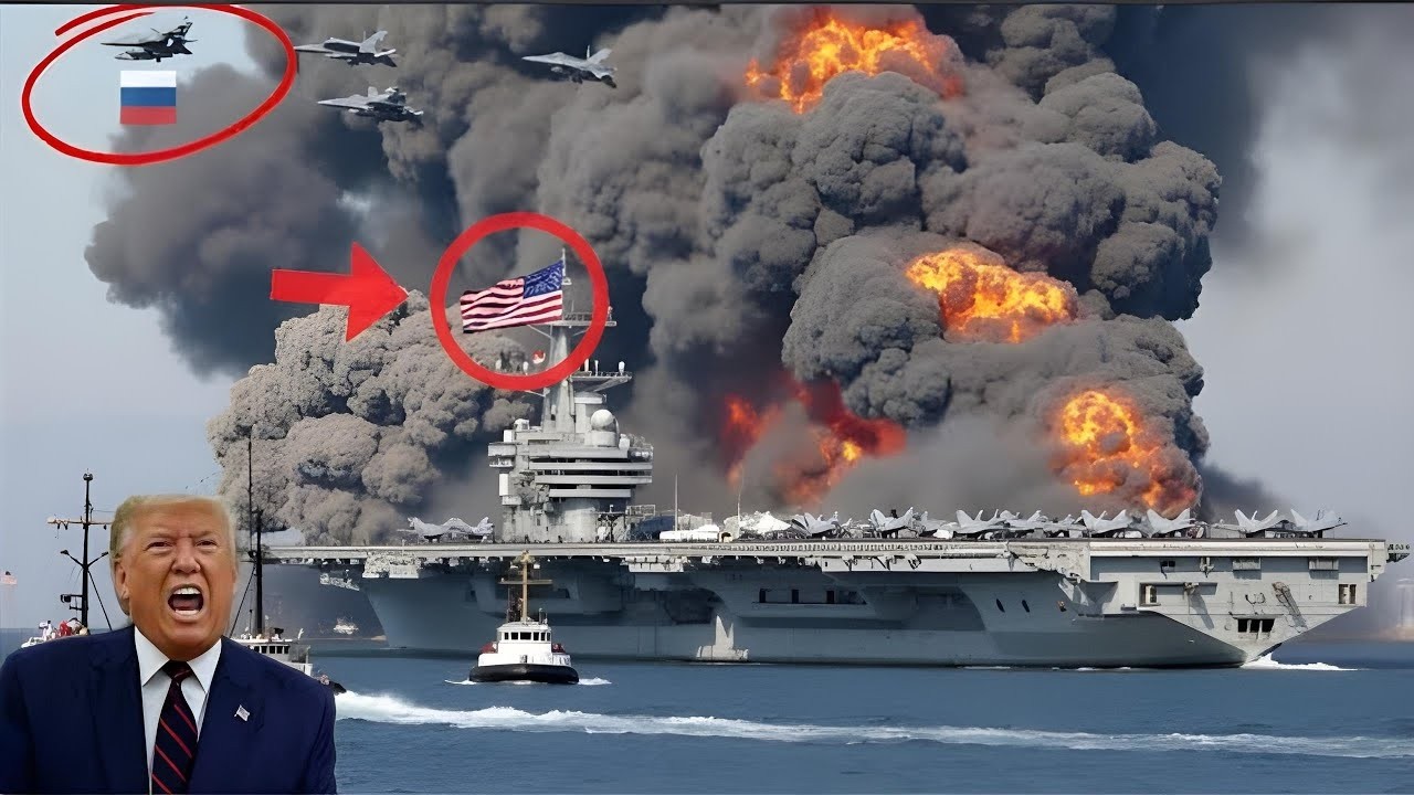 13 минут назад российский пилот Су-57 уничтожил американский авианосец с 200 истребителями.