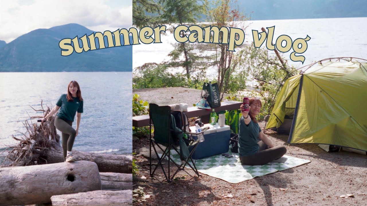Summer Camp Vlog🇨🇦⛰️｜Porteau Cove 露營初體驗⛺️、礦石博物館、假日的約會小時光✨✨