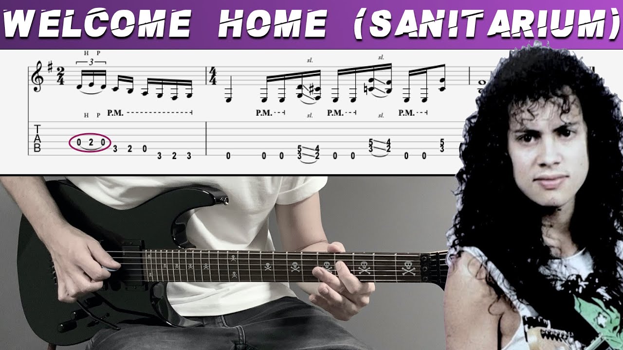 METALLICA -  WELCOME HOME SANITARIUM (Guitar cover with TAB | Lesson)