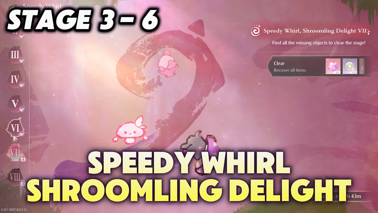 Speedy Whirl Shroomling Delight Stage 03 - 06 | Infinity Nikki