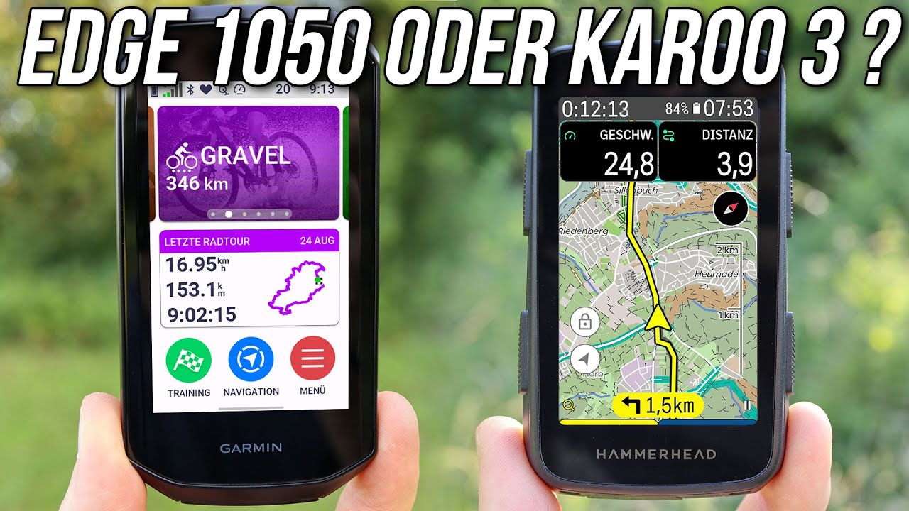 Garmin Edge 1050 vs Karoo 3 Test und Vergleich 👉🚲 Deutsches Review