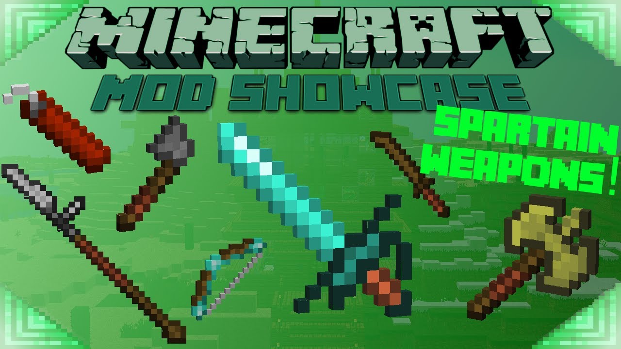 Spartan Weapons (Minecraft Mod Showcase) Medieval weaponry
