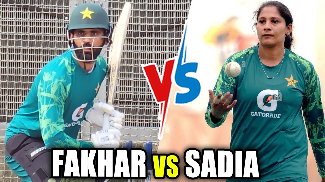 Fakhar Zaman batting against Sadia Iqbal T20 No1 bowler