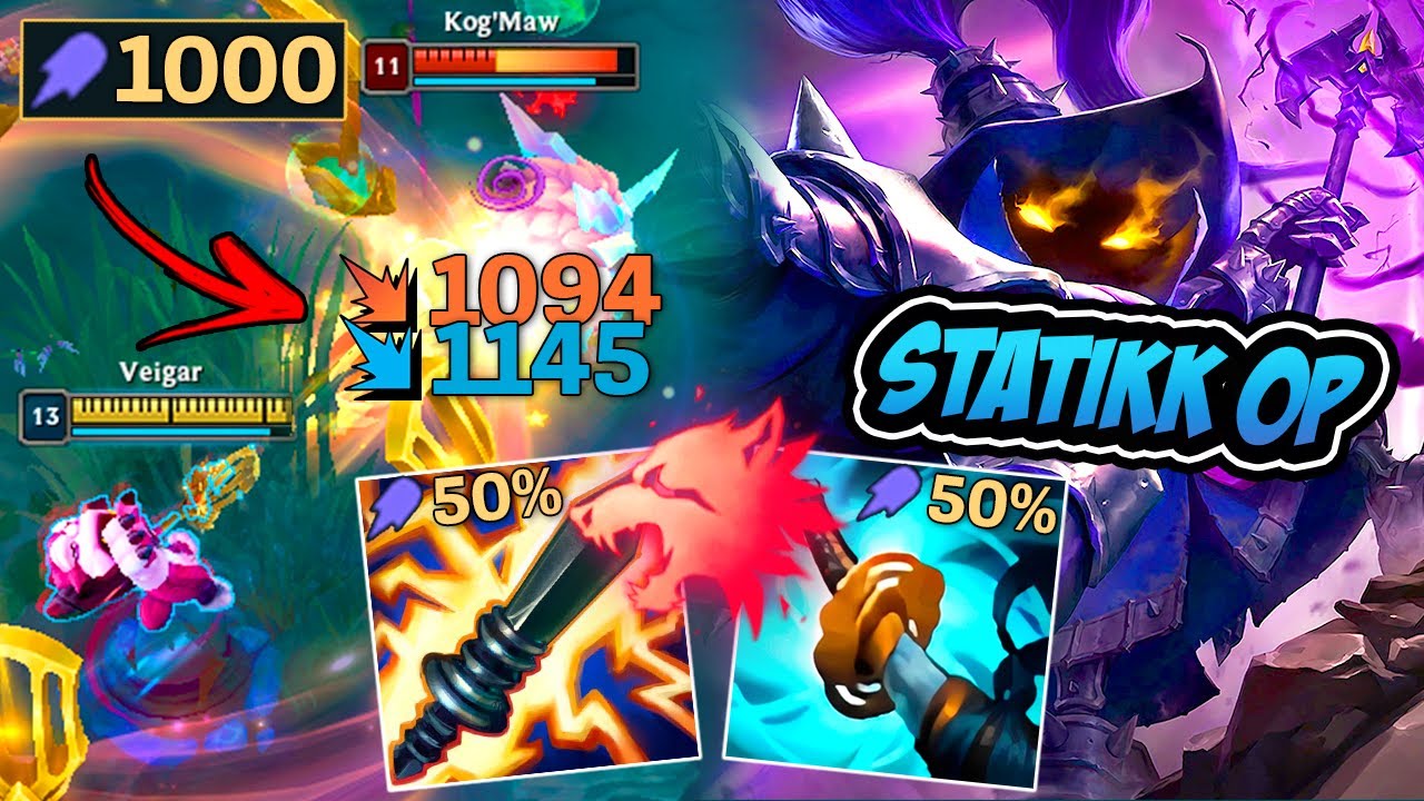 *SECRETO* VEIGAR 1000 AP + STATIKK SHIV TEM UM DANO ABSURDO !! - LEAGUE OF LEGENDS