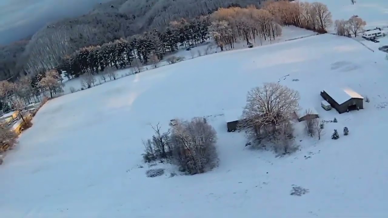 enjoying the snow and my new hs175 drone