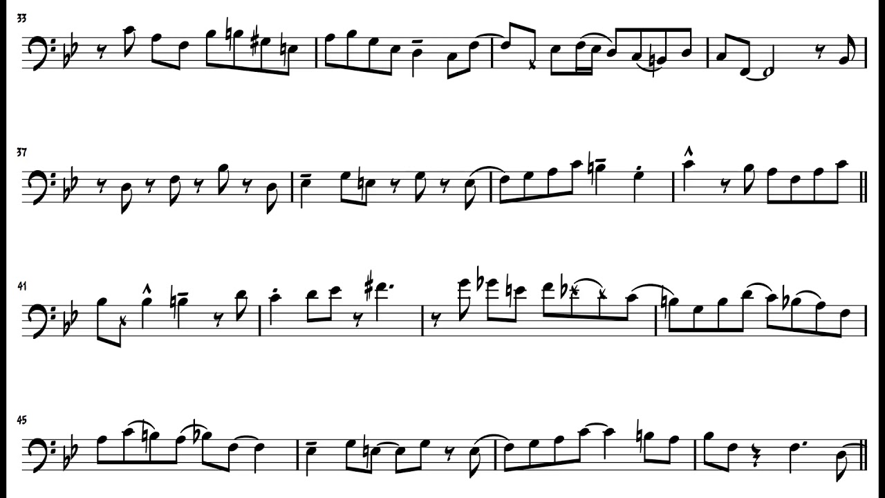 Rhythm Changes - Marco Panascia Bass Solo Transcription