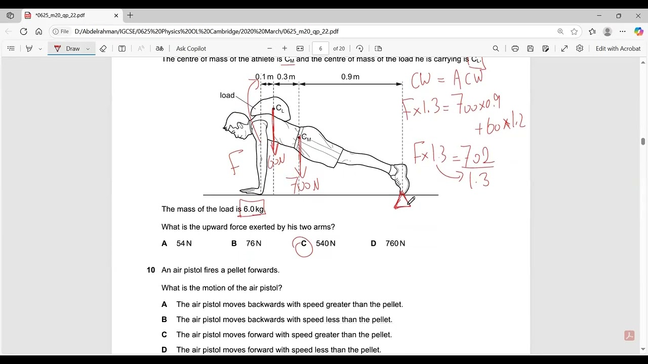 IGCSE Physics 0625/22/F/M/20