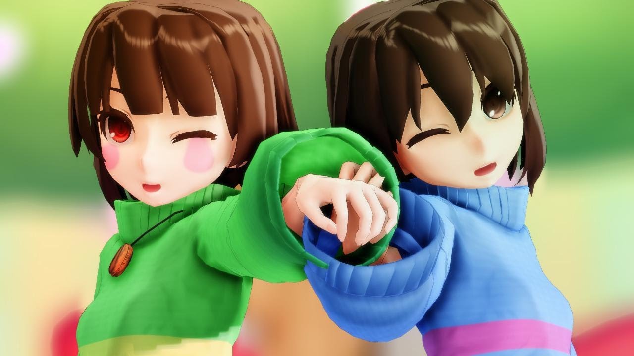 【MMD ♥ Undertale】Dive to Blue「Chara x Frisk」
