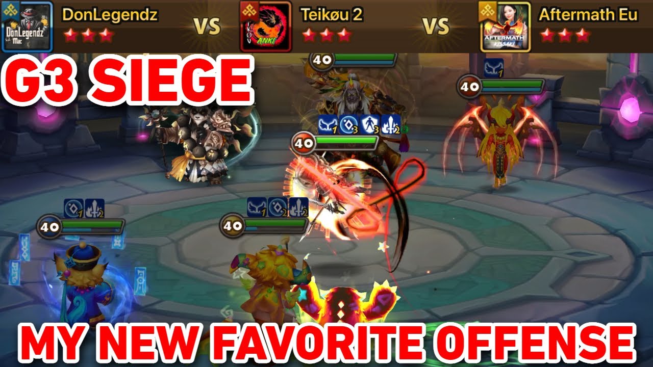 G3 Siege | DonLegendz vs Aftermath Eu vs Teikou 2 | #summonerswar