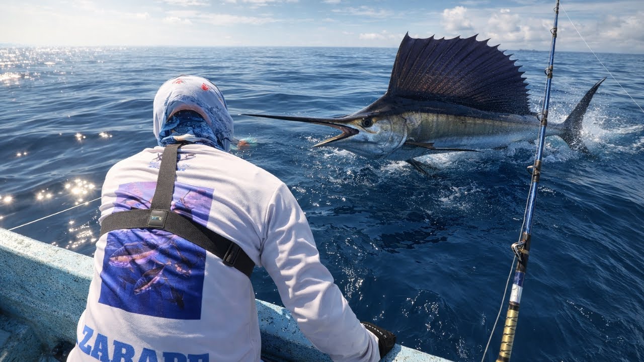 Pez vela con ALGODON de AZUCAR terco ALTA MAR // COBIJAS SPORT FISHING 😱😱🎣