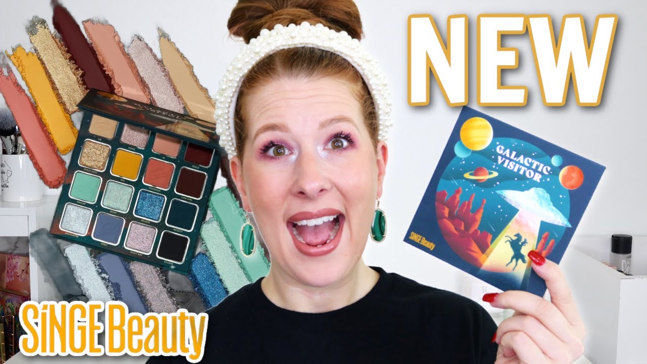 Singe Beauty launched a PALETTE! | 4 looks using the NEW 🛸 Galactic Visitor Palette 🛸