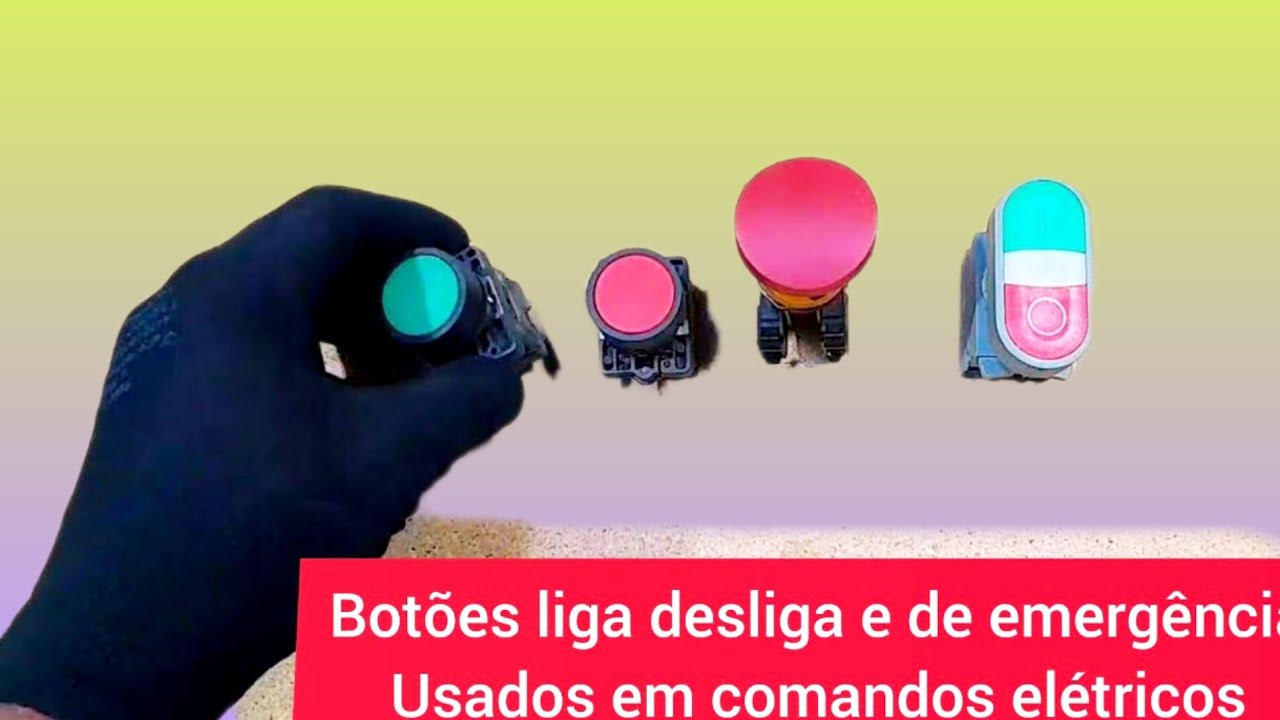 Quatro tipos de botoeiras muito usados em comandos el&eacute;tricos