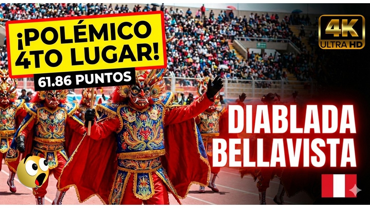 😱👹 ¿MERECÍA MÁS? LA ESPECTACULAR DIABLADA BELLAVISTA ocupa 4to lugar en el Estadio de la UNA | Puno