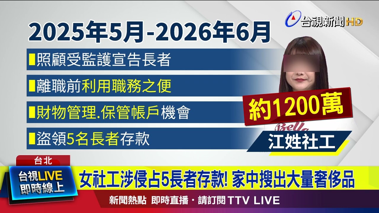 A female social worker is suspected of embezzling the savings of five elderly people! A large num...