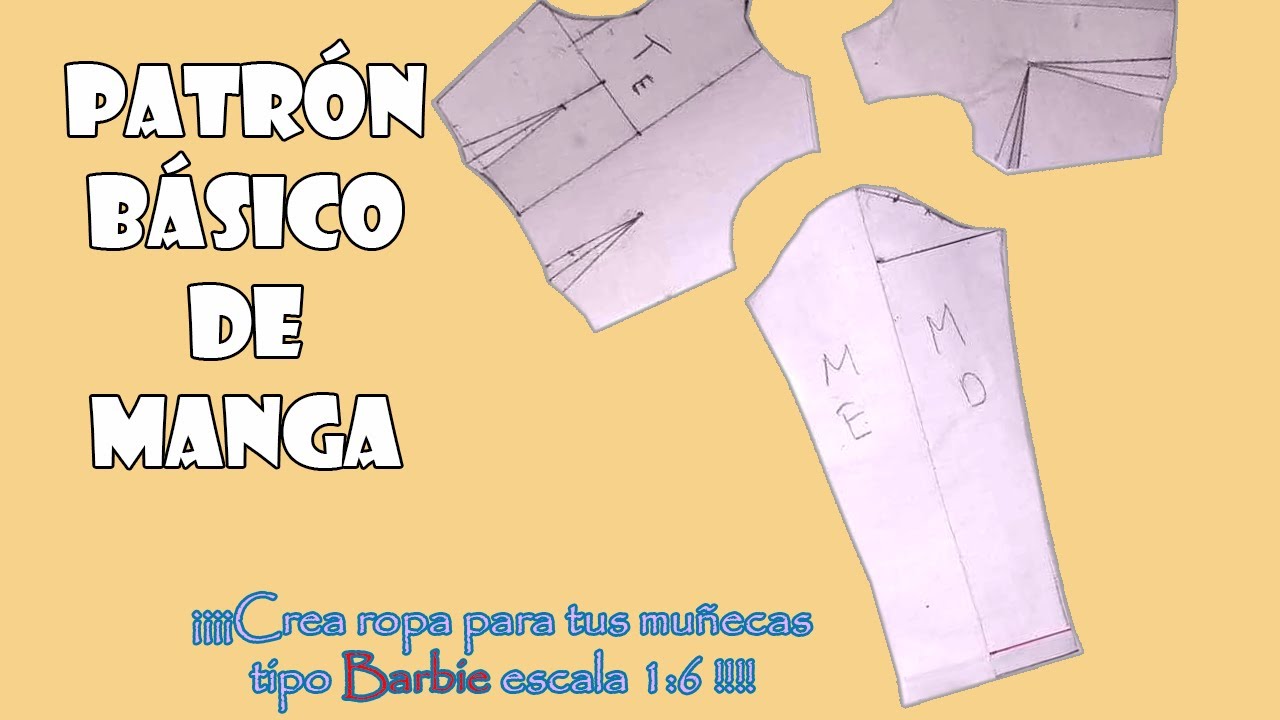Clase 4 | Cómo hacer Patrón Básico de Manga | Barbie | MyScene