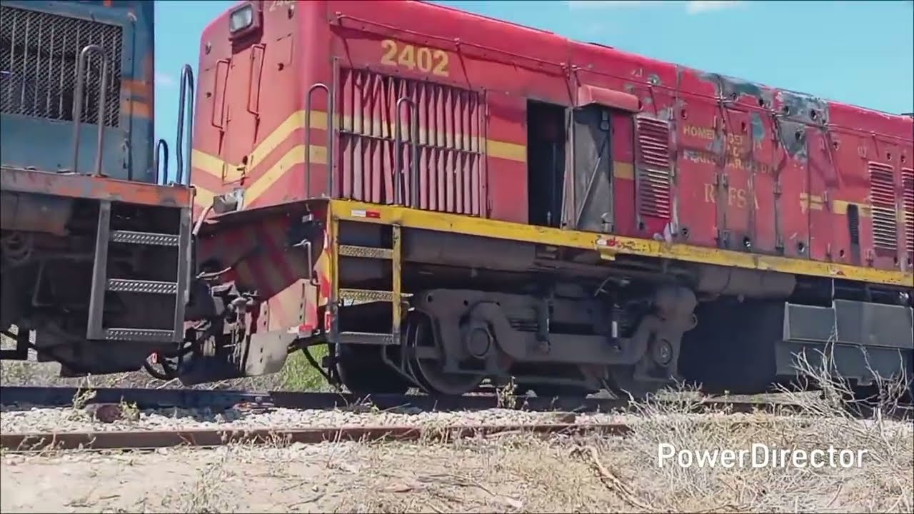 VLI: Locomotiva comandada patinando após partir em rampa pesada